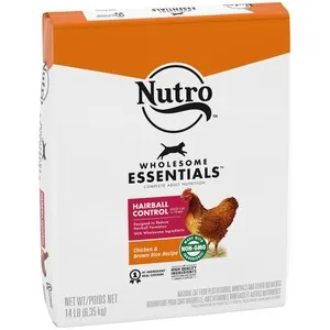 14 Lb Nutro Hairball Adult Cat Chicken & Rice - Food